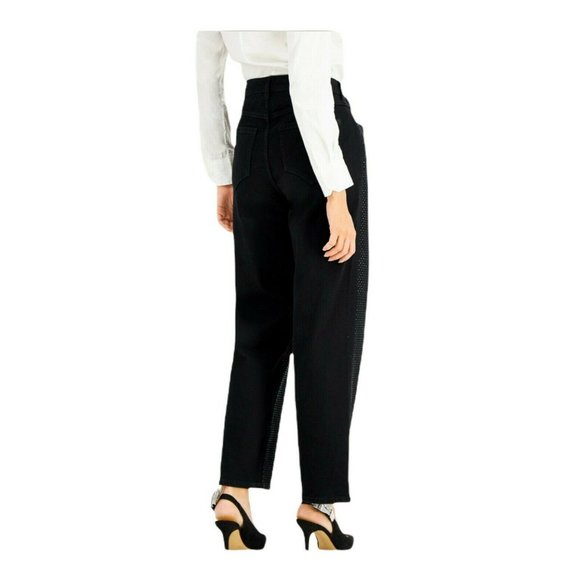 INC 4 Black Embellished Denim Jeans NWT BI31 - Picture 3 of 5